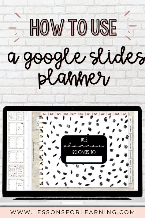 Google Slides Teacher Planner, How To Make A Digital Planner In Google Slides, Google Slides Planner Template, Google Planner Template, Google Slides For Teachers, How To Use Digital Planner, How To Create A Digital Planner, Google Slides Planner, Teacher Google Slides