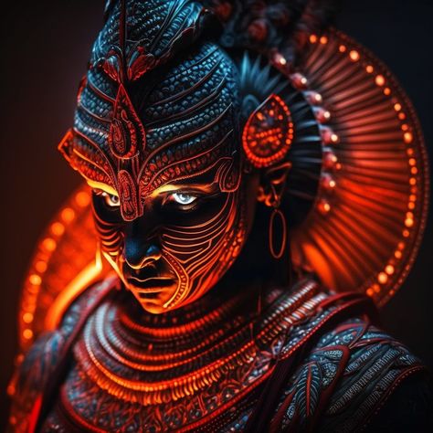 Kerala traditional theyyam in a moderan look Theyyam Logo, Theyyam Tattoo, Theyyam Photography, Kerala Theyyam, Theyyam Art, Print Development, Caricature Wedding Invitations, 480x800 Wallpaper, 3d Relief Art