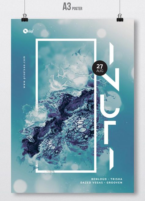 Inuti - Abstract Party Flyer Mises En Page Design Graphique, Banner Design Layout, Flyers Design, Graphisches Design, 타이포그래피 포스터 디자인, Graphic Design Flyer, Event Poster Design, Poster Design Inspiration, Event Flyers