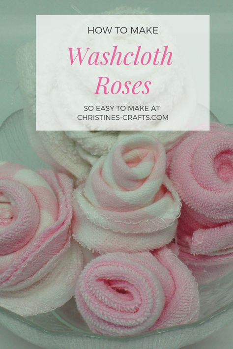 Folding Washcloths, Washcloth Roses, Washcloth Folding, Baby Washcloth Flowers, Roses Craft, Clogged Ears, Roses Tutorial, Washcloth Crafts, Display Towels