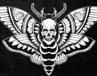 Moth Tattoo Men, Gothic Moth Tattoo, Moth Drawing, Moth Tattoo Design, Gallery Tattoo, Skull Moth, Tattoo Apprenticeship, History Tattoos, Tattoo Culture