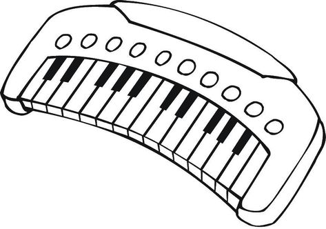 Piano Coloring Pages - Best Coloring Pages For Kids Gambar Piano, Recycled Crafts Kids Projects, Musical Keyboard, Drum Patterns, Witch Coloring Pages, Music Keyboard, Valentine Coloring Pages, Music Drawings, Coloring Pages For Boys