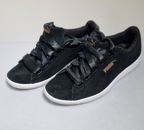 Puma Vikky, Comfort Women, Trainers Women, Top Shoes, Low Top, Black Lace, The Black, Comfort Fit, Walking