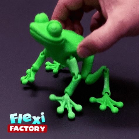 This Flexi Frog is an articulated print-in-place model that needs NO supports, No assembly, and prints great with PLA Flexis are really fun to play with because they flop around and move in any which way. Like with all my Flexi's, I went through several iterations to make sure it was strong, and easy to print without supports. Please feel free to share images of your prints on this page, I would love to see 'em. Thank you. P.S. If you like my Frog, Check out my other models. https://cults3 Frog Template, 3d Universe, Cool 3d Prints, 3d Printing Toys, 3d Tiskárna, Print Crafts, Drukarka 3d, 3d Printing Art, 3d Printer Designs