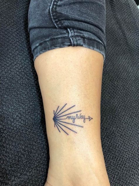 Camino De Santiago Tattoo Ideas, Camino Tattoos, Camino Tattoo, Globe Tattoos, Shell Tattoos, Mother Tattoos, Small Tattoos Simple, Delicate Tattoo, Tattoo Designs For Girls