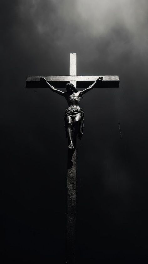 Dark Jesus Wallpaper, Crucifix Wallpaper, Black Cross Wallpaper, Jesus Wallpaper Aesthetic Black, Cross Wallpaper Iphone, Dark Catholic Aesthetic, Jesus Christ Wallpaper, Cruz Wallpaper, Jesus Pic