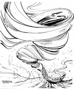 Tornado Illustration Art, Wind Magic Art, How To Draw Wind, Tornado Sketch, Wind Tattoo Ideas, Wind Sketch, Thunder Illustration, Tornado Drawing, Storm Sketch