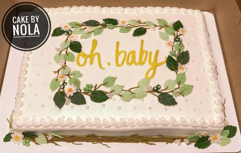 Babies are such a nice way to start people... #cakedecorating #cakesofinstagram #instacake #cakestagram #decoratedsheetcake #sheetcake #cakedecoratorsofinstagram #babyshowercakes  #ohbabyshower #decoratedcake Baby Shower Sheet Cakes For Boys, Baby Shower Sheet Cake, Simple Baby Shower Cake, Baby Shower Sheet Cakes, Everyday Cakes, Sage Green Baby Shower, Shower Activities, Sheet Cake Designs, Cake Kids