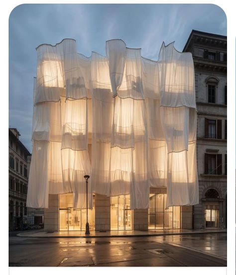 Theater Architecture, Retail Facade, Facade Lighting, Sacred Architecture, Industrial Art, Facade Architecture, Museum Exhibition, Facade Design, Dream Board