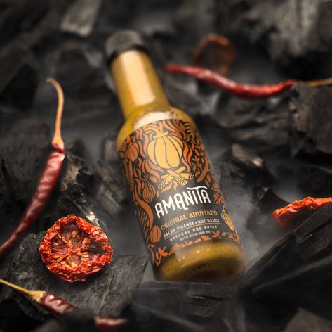 Behance :: For You Hot Sauce Packaging, Ingredients Photography, Habanero Hot Sauce, Drinks Packaging Design, Bottle Label Design, Wall Shelves Design, Food Packaging Design, Chilli Sauce, Creative Packaging Design