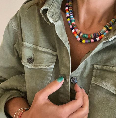 Le Catch, Roxanne Assoulin, Gold Link Chain, One Summer, Beaded Necklaces, Summer Style, Fashion Blog, Turquoise Necklace, Crochet Necklace