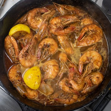 New Orleans BBQ Shrimp Cajun Bbq Shrimp New Orleans, Bbq Shrimp New Orleans, New Orleans Bbq Shrimp Recipe, Head On Shrimp, Cabana Recipes, Bbq Shrimp Recipe, Seafood Extravaganza, Barbeque Shrimp, New Orleans Bbq Shrimp