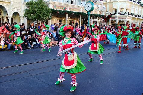 Disney World Christmas Parade | Disney World Christmas Parad… | Flickr Disney Christmas Parade, Elf Costumes, Elf The Musical, Disney Parade, Disney World Christmas, Barbie Sets, Tokyo Disney Sea, Elf Costume, Holiday Costumes