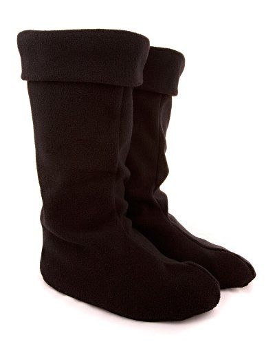 Fleecy Rain Boot Liners in 4 Different Colours (Medium (7-9), Black) - http://authenticboots.com/fleecy-rain-boot-liners-in-4-different-colours-medium-7-9-black/ Easy Crochet Slippers, Uggs For Cheap, Fleece Boots, Crochet Slipper Pattern, Boot Liners, Crochet Socks, Slippers Pattern, Warm Boots, Rain Boot