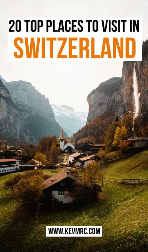 Traveling to Switzerland means discovering a country full of wonderful landscapes. Some spots definitely stand out, so here's a selection of the 20 unique places to visit in Switzerland! switzerland travel guide | where to go in Switzerland | travel tips for switzerland | cutest towns in Switzerland | bucket list locations for Switzerland Switzerland Bucket List, Indian Jones, Places To Visit In Switzerland, Switzerland Trip, Travel Trailer Living, Switzerland Travel Guide, Grad Trip, Travel Switzerland, Switzerland Vacation