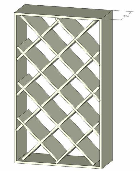 Diamond Shaped Wine Rack Plans Build A Wine Rack, Wine Rack Plans, Wine Rack Design, Built In Wine Rack, Wine Rack Cabinet, Cellar Design, Wine Shelves, Wine Wall, Diy Wine Rack