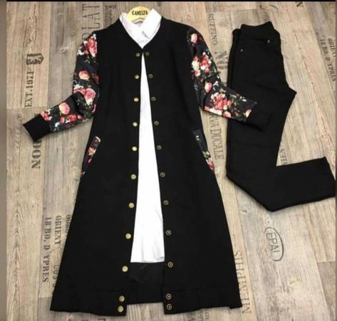 Stylish Short Dresses, Muslim Girl, Mode Abaya, Trendy Dress Outfits, Modesty Fashion, Trendy Fashion Tops, Designer Dresses Casual, Muslim Fashion Outfits, Muslimah Fashion Outfits