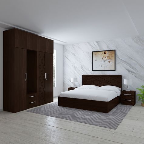 Queen Size Bed With Storage, Wardrobe 2 Door, Hotel Beds, Maze Pattern, Dining Furniture Makeover, Beautiful Bedroom Decor, Platform Bedroom Sets, Mdf Doors, Furniture Details Design