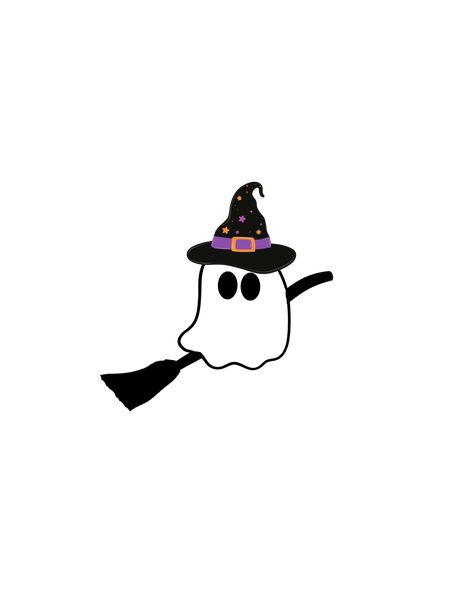 Vizzie Pop, Ghost With Witch Hat, Witches Broomsticks, Pumpkin Tattoo, Witch Ghost, Ghost Witch, Witches Halloween, Fall October, Spooky Szn