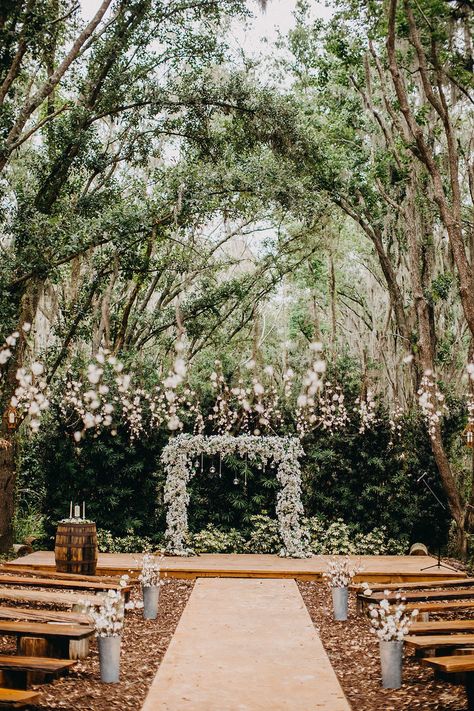 Elegant, Secret Garden Inspired Plant City Wedding Rustic Wedding Ceremony Decor, Outdoor Rustic Wedding, Secret Garden Theme, Blush Wedding Decor, Twilight Wedding, Enchanted Garden Wedding, Rustic Wedding Ceremony, Rustic Elegant Wedding, Garden Theme Wedding