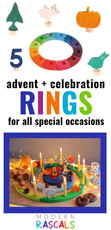 Grimms Toys, Celebration Ring, Grimm's Toys, Flowers And Candles, Traditions To Start, Celebration Birthday, Wooden Figurines, Family Tradition, Birthday Ring