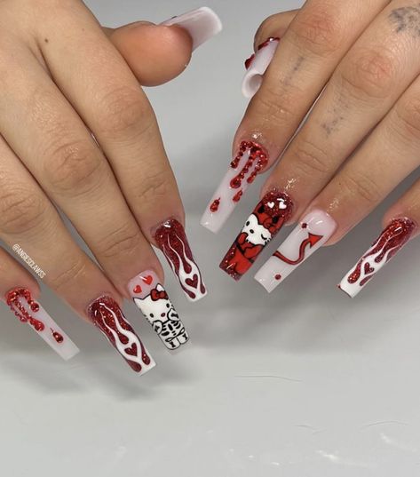 Halloween Nail Art Ideas, Horror Nails, Holloween Nails, Halloween Acrylic, Kitty Nails, Better Lifestyle, Halloween Acrylic Nails, Simple Acrylic, Long Acrylic Nail Designs