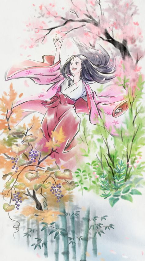 The Tale of Princess Kaguya <3 this movie was AMAZING... You have to see it.....!!!! Princess Kaguya, Personajes Studio Ghibli, Ghibli Artwork, Film Anime, Studio Ghibli Movies, Studio Ghibli Art, Ghibli Art, Ghibli Movies, Cowboy Bebop