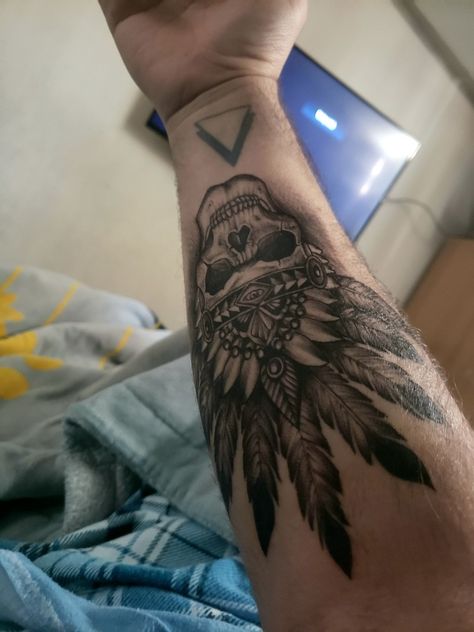 Skull Wrist Tattoo, Top Of Arm Tattoo, Calf Tattoo Ideas, Lightning Tattoo, Country Tattoos, Western Tattoos, Half Sleeve Tattoos For Guys, Calf Tattoo, Arm Tattoos