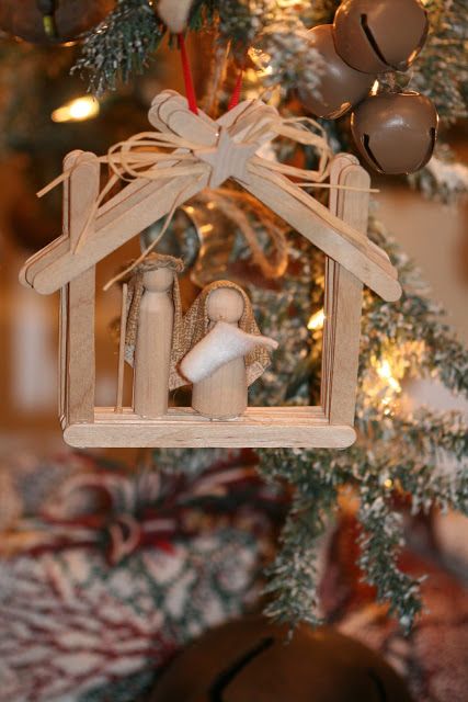 Christmas Crafts For Kids To Make, Memory Tree, Nativity Crafts, Popsicle Stick Crafts, Easy Christmas Crafts, Crafts For Kids To Make, Christmas Nativity, Christmas Crafts For Kids, Christmas Activities