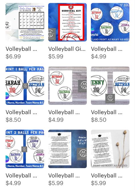 Volleyball Prints, Digital Prints Gifts for Seniors Coaches and Players Gifts For Seniors, Volleyball Team Gifts, Volleyball Tournaments, Volleyball Gifts, Survival Kits, Volleyball Mom, St Petersburg Florida, Fundraising Ideas, Senior Night