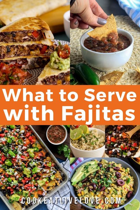 Fajita For A Crowd, What To Serve With Fajitas Dinners, Side Dish With Fajitas, Make Ahead Fajitas For A Crowd, Fajita Buffet Bar Ideas, Fajitas Dinner Party, Side Dish For Fajitas Dinners, Fajita Dinner Party Ideas, What To Serve With Chicken Fajitas