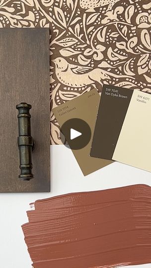 12K views · 99 reactions | Canyon Clay by Sherwin Williams is a robust, terracotta hue that instantly warms up a space with its earthy, desert-inspired vibrancy. .✨ Have you tried Canyon Clay in your home? Or what is your favorite deep red paint color?✨Would you like a link to the wallpaper, swatches, cabinet color, or hardware? See comments. ♥️ Follow Simplee DIY for more paint and home decor inspo.#sherwinwilliams #sherwinwilliamspaint #swcolorforecast #swcolorlove #swcolor #paintcolor #paintcolors #wallpaper #wallpaperyourwalls #wallpaperdirect | Simplee DIY | Neko Fuzz · In A Pickle (Instrumental) Clay Paint Living Room, Terracotta Sherwin Williams, Sherwin Williams Canyon Clay, Terracotta Paint Color Sherwin Williams, Rockwood Terra Cotta Sherwin Williams, Canyon Clay Sherwin Williams, Terracotta Kitchen Cabinets, Terracotta Paint Color, Terra Cotta Paint Color