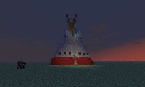 Teepee Minecraft Map Minecraft Teepee, Dwelling Place, Minecraft Inspiration, Minecraft Map, Minecraft Buildings, Minecraft Projects, Minecraft Ideas, Needlepoint, Eiffel Tower