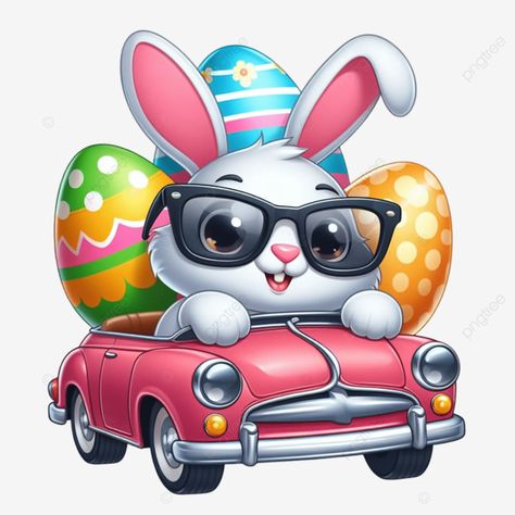 cute easter bunny with sunglasses looking out of a car filed eggs cute easter bunny with sunglasse Bunny With Sunglasses, Cute Png, Easter Images, Cute Easter Bunny, Eggs Easter, Cute Easter, Free Png, Background Patterns, A Car