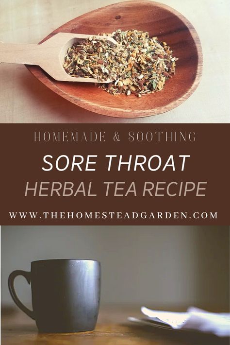 Sore Throat Tea Remedies, Best Herbs For Sore Throat, Herb For Sore Throat, Herbal Remedy For Sore Throat, Homemade Sore Throat Remedies, Soothing Tea For Sore Throat, Medicinal Herbal Tea Recipes, Herbal Throat Remedies, Tea To Soothe Sore Throat