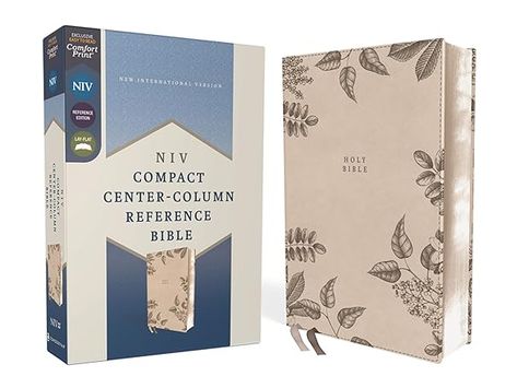 NIV, Compact Center-Column Reference Bible, Leathersoft, Stone, Red Letter, Comfort Print: Zondervan: 9780310462835: Amazon.com: Books Niv Bible, Words Of Jesus, Bible Translations, Modern English, Small Case, Easy Reading, Print Book, Reading Plan, Spirituality Books