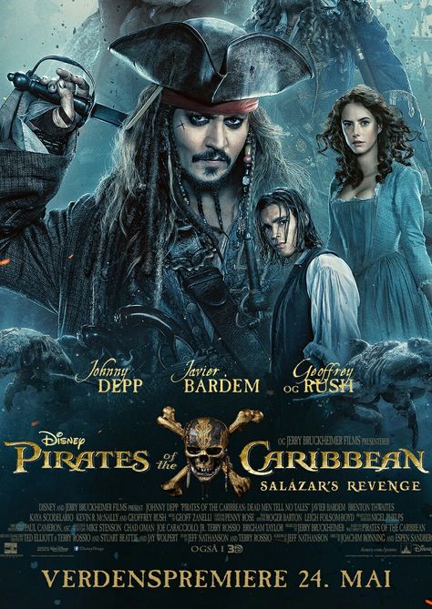 Dead Men Tell No Tales, Big Poster, Create Business, Johnny Depp Movies, Film Disney, Movie Poster Art, Movie Buff, It Movie Cast, Jack Sparrow