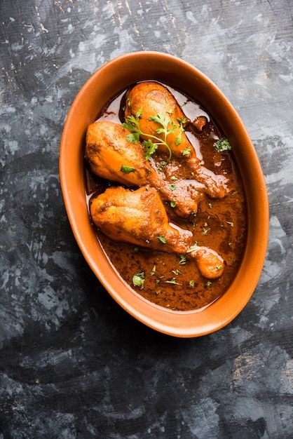 Chicken curry with legs or drumstick or ... | Premium Photo #Freepik #photo #butter-chicken #chicken-masala #chicken-curry #indian-curry Curry Indian, Curry Recipes Indian, Chicken Masala, Indian Curry, Recipes Indian, Chicken Curry, Butter Chicken, Curry Chicken, Curry Recipes