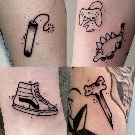 Stick Of Dynamite Tattoo, Dynamite Tattoo, Tnt Tattoo, Vans Tattoo, Dinosaur Puppet, Stick Tattoo, Flash Sheets, D Tattoo, Sweet Tattoos