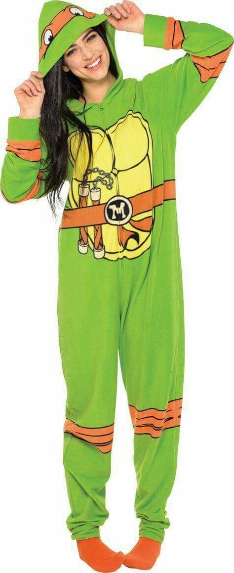 Green Ninja, Party City Costumes, Teenage Mutant Ninja Turtle, Onesie Pajamas, Ninja Turtle, One Piece Pajamas, Fleece Pajamas, Cute Pajamas, Pajama Party