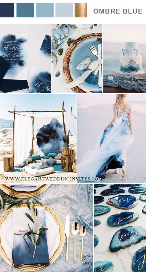 Summer Beach Wedding Colors, Blue Beach Wedding, Beach Wedding Ideas, Wedding Color Palettes, Dream Beach Wedding, Beach Wedding Colors, Sea Wedding, Ocean Wedding, Boho Beach Wedding