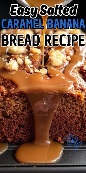 Easy Salted Caramel Banana Bread Salted Caramel Banana Bread, Caramel Banana Bread, Easy Salted Caramel, Banana Recipes Overripe, Peach Pound Cakes, Easy Carrot Cake, How To Store Bread, Biscuit Rolls, Overripe Bananas