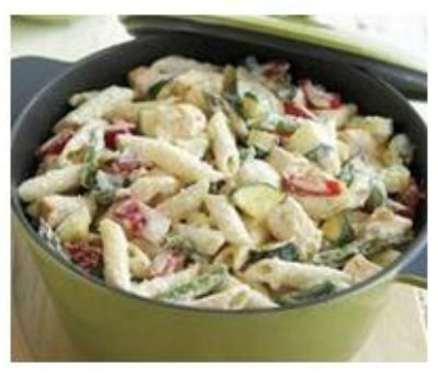 Creamy Pasta Primavera is a delicious veggie filled meal!  We love this one! Creamy Pasta Primavera, Pasta And Vegetables, Menu Suggestions, Pasta Primavera Recipe, Kraft Foods, Pasta Penne, Fresh Zucchini, Pasta Chicken, Pasta Primavera