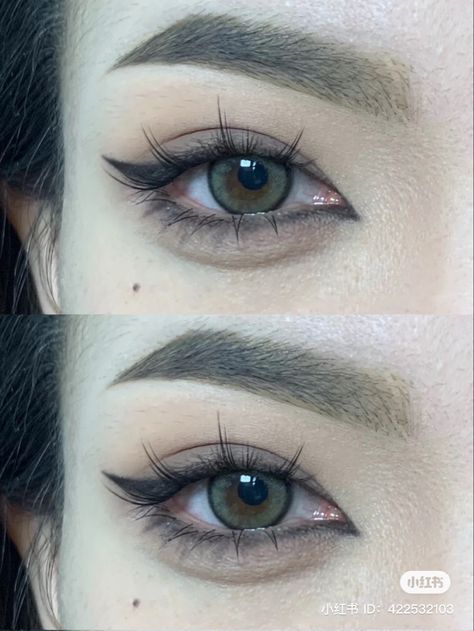 Asian Grunge Makeup, Makeup Tuts, Korean Makeup Tips, Douyin Makeup, Doll Eye Makeup, Face Art Makeup, Ulzzang Makeup, Swag Makeup, Cat Eye Makeup