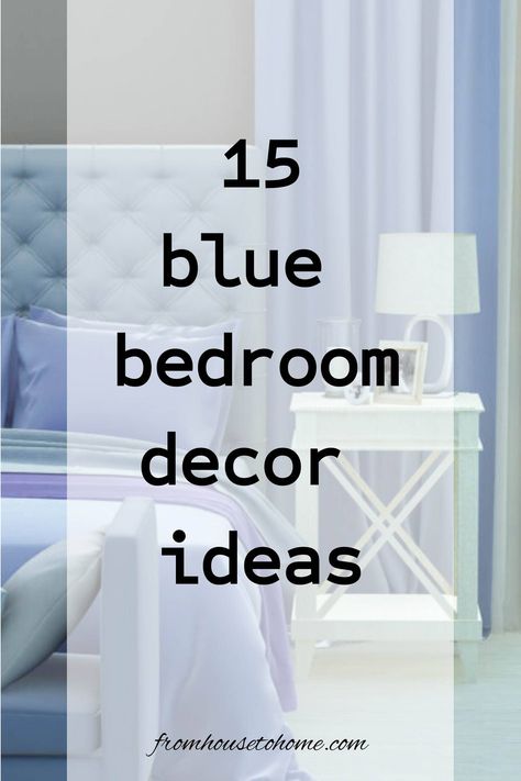 15 blue bedroom decor ideas Blue Bedroom Ideas For Couples, Blue Bedroom Decor Ideas, Blue Bedroom Paint, Black Walls Bedroom, Relaxing Room, Blue Bedroom Walls, Bedroom Color Combination, House To Home, Blue Bedroom Decor