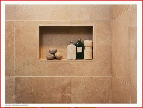 Recessed Shower Shelf, Tile Shower Niche, Bathroom Niche, Recessed Shelves, Serene Bathroom, Wall Niche, Shower Storage, Shower Niche, Room Shelves