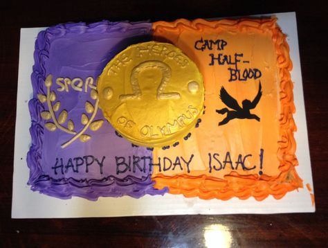 Heroes of Olympus cake. Percy Jackson.<<THIS CAKE ...I LIKE IT!!!! Percy Jackson Cake Ideas, Percy Jackson Birthday Cake, Percy Jackson Birthday Party Ideas, Birthday Cake Funny Quotes, Fandom Cakes, Percy Jackson Cake, Percy Jackson Crafts, Birthday Cake Funny, Percy Jackson Birthday