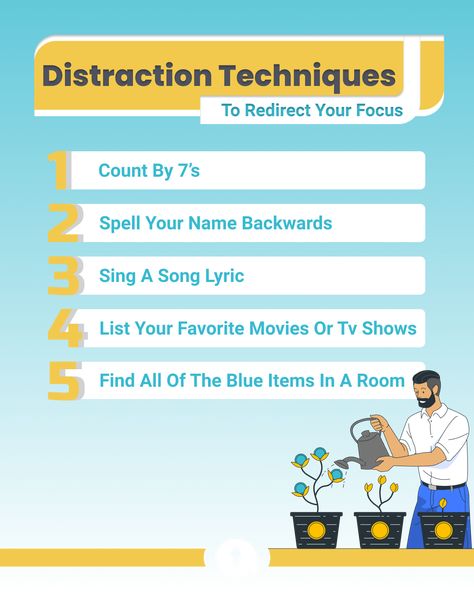 Distraction techniques are a great way to manage an overwhelming moment by redirecting your focus to something else. There are a variety of quick and easy distraction techniques that can help bring yourself back to baseline. Here are a few we enjoy! #mentalhealth #wellbeing Distraction Techniques, Health Worksheets, Inspirational Quotes Encouragement, Spell Your Name, Quotes Encouragement, Health Awareness, Something Else, Mental Health Awareness, Song Lyrics