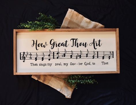 Hymn Signs, Christian Illustration, Then Sings My Soul, Wood Signs, Singing, Arts And Crafts, Novelty Sign, Paintings, Signs