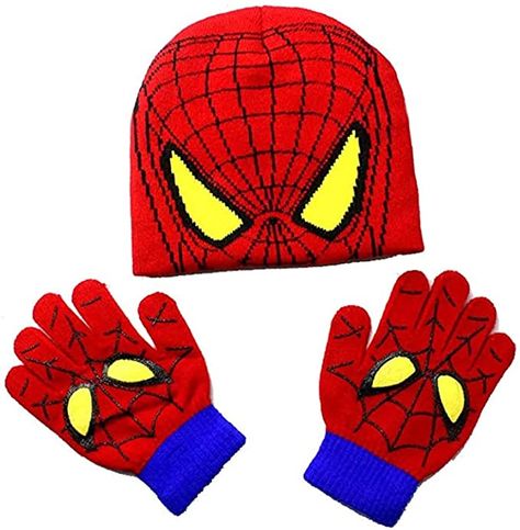 Winter Super Value Knit Caps & Gloves Set Superhero Spiderman Suit : Amazon.ca: Clothing, Shoes & Accessories Spiderman Knitting, Spiderman Gloves, Pastel Bob, Spiderman Suit, Ben 10 Action Figures, Knitting Gloves, Knit Caps, Superhero Spiderman, Spiderman Suits